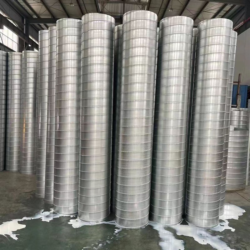 镀锌螺旋风管不锈钢白铁皮通风圆管道工业环保除尘排烟管加工定制