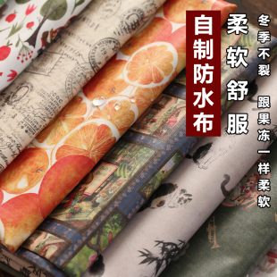 防水布餐桌隔热垫布拍照背景布道具印花防油桌布围裙套袖 野餐用布