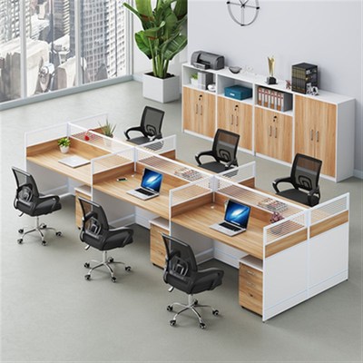 福州办公桌简约现代员工位职员卡座屏风卡位办公室桌椅组合四人位