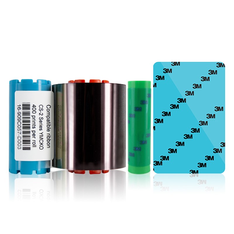 HITI呈妍CS220E证卡打印机原装半格彩色带CS200E制卡机黑色芯框架