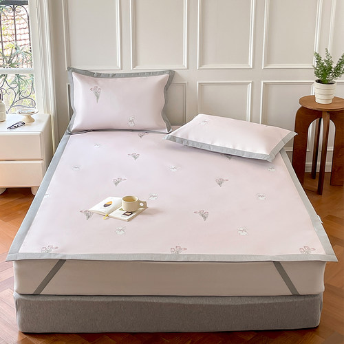 母婴级冰藤席夏季冰丝凉席三件套裸睡可水洗折叠席夏天空调软席子