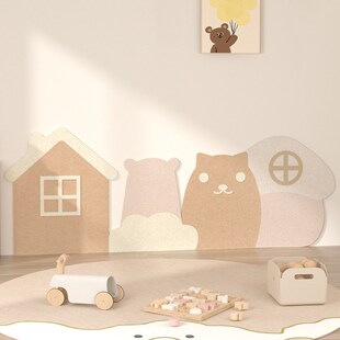 彩色毛毡板墙围展示墙贴幼儿园文化墙装饰环创软木板护墙贴背景墙