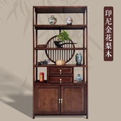 金花梨木博古架多宝阁实木中式 茶叶展示柜客厅隔断柜茶叶架古董架
