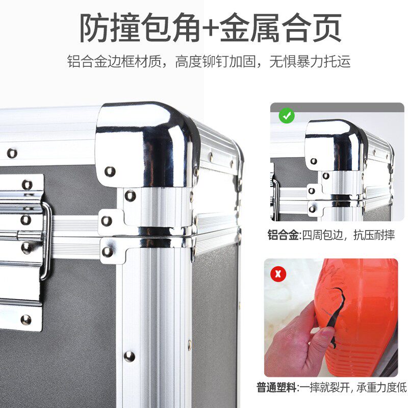 松亚大容量多功能维修电工木工包带轮铝合金拉杆工具箱包结实耐用
