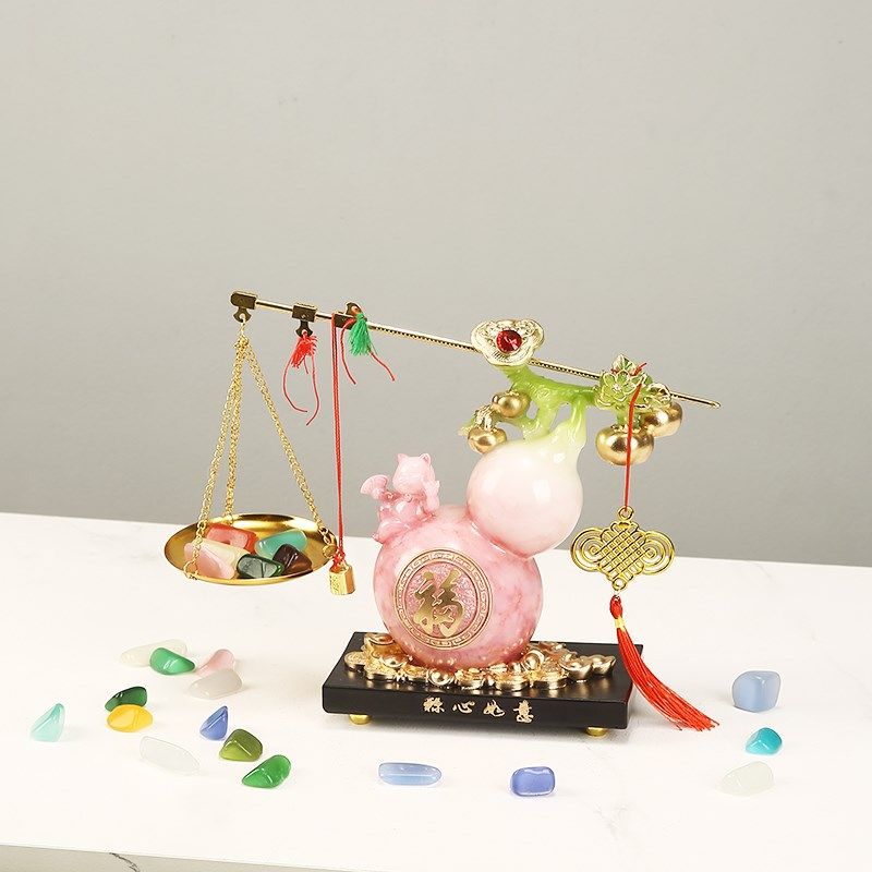 紫色葫芦摆件搬家入宅装饰品乔迁新居客厅酒柜桌面招财玄关摆件礼