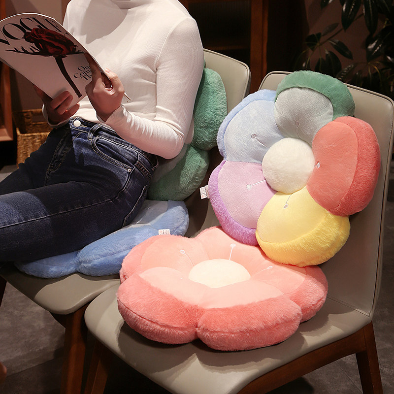 毛绒绒花朵坐垫屁垫沙发飘窗卧室地上椅子抱枕办公室椅垫靠背靠,居家布艺,椅垫,淘宝优惠券,粉丝福利购,淘宝优惠卷