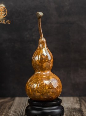 云南会泽斑铜土金勇监制葫芦客厅卧室书房办公室家居工艺品摆件