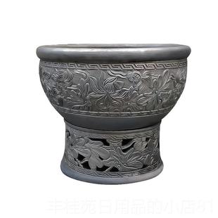 正品超大鱼泥盆c陶缸瓷鱼缸养金鱼缸龟缸荷花缸乌睡莲缸虎头盆直