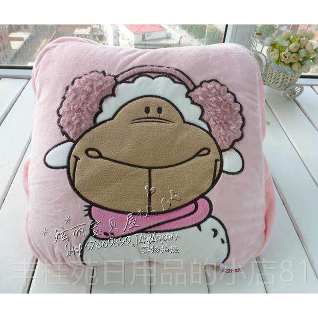 正品夏凉抱枕被子空调被抱枕两大号用抱靠垫毯子珊瑚绒车用毯法兰