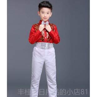 正品儿童表演童服装女红纱小裙合唱中式节日舞蹈学服装