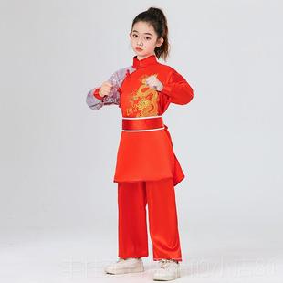 正品儿童武术服练表功演出服练装男女功夫童训中国风小学生太极演