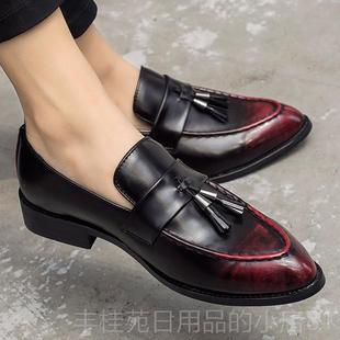 205夏季 小韩版 头新款 懒人套脚休2闲鞋 英伦夜店发型师皮 尖男鞋 正品