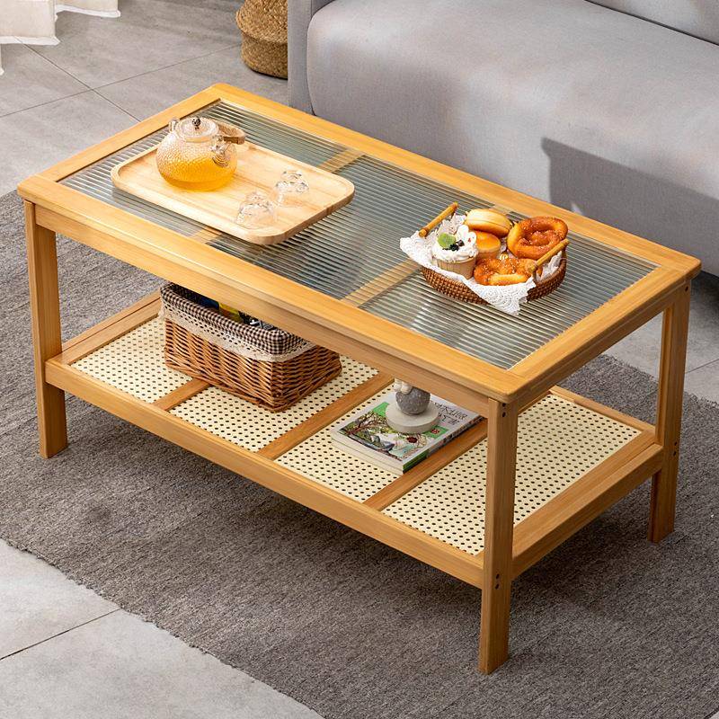 方形小茶几现代简约玻璃家用客厅茶几茶台极简风小户型移动小茶桌