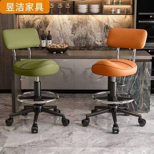 马鞍椅直播高脚凳万向轮升降椅前台收银台带轮吧台椅厨房专用椅子