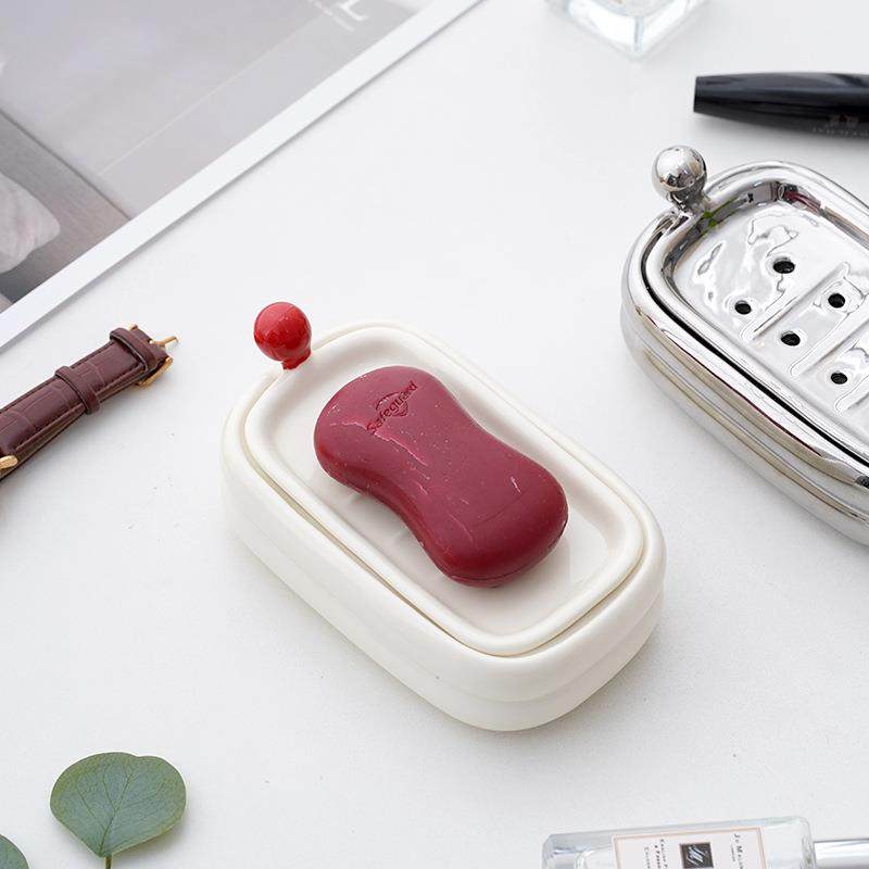 轻奢陶瓷肥皂盒卫生间洗漱台香皂盒高档奶油色双层陶瓷皂碟收纳盒,鲜花速递/花卉仿真/绿植园艺,割草机/草坪机,淘宝优惠券,粉丝福利购,淘宝优惠卷