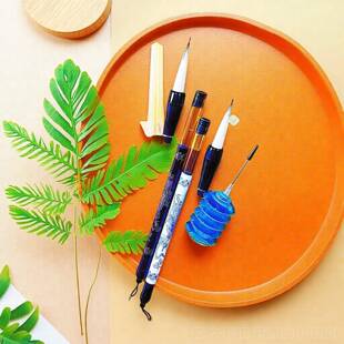 正品带按注粗杆3头套装便携大楷狼毫狼羊兼新款墨钮书法课专长用