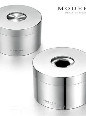 正品德国MODERN创意个性流烟灰缸锈钢不封闭式灰带潮盖防飞男礼品