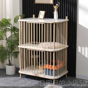 正品实木半猫窝层笼子猫别墅人猫共中两用封闭猫跳台小型猫屋