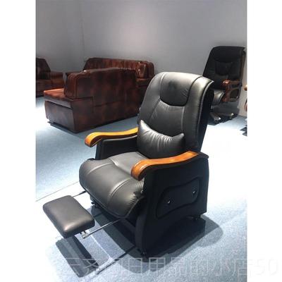 正品国脚靠震老板椅真皮大班椅可躺双层坐家垫电脑椅用背带踏办公