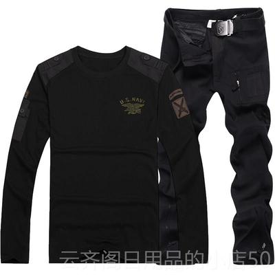 正品军野行户外夏袖季军迷短T套装野战迷彩宽休闲恤军训耐磨工松