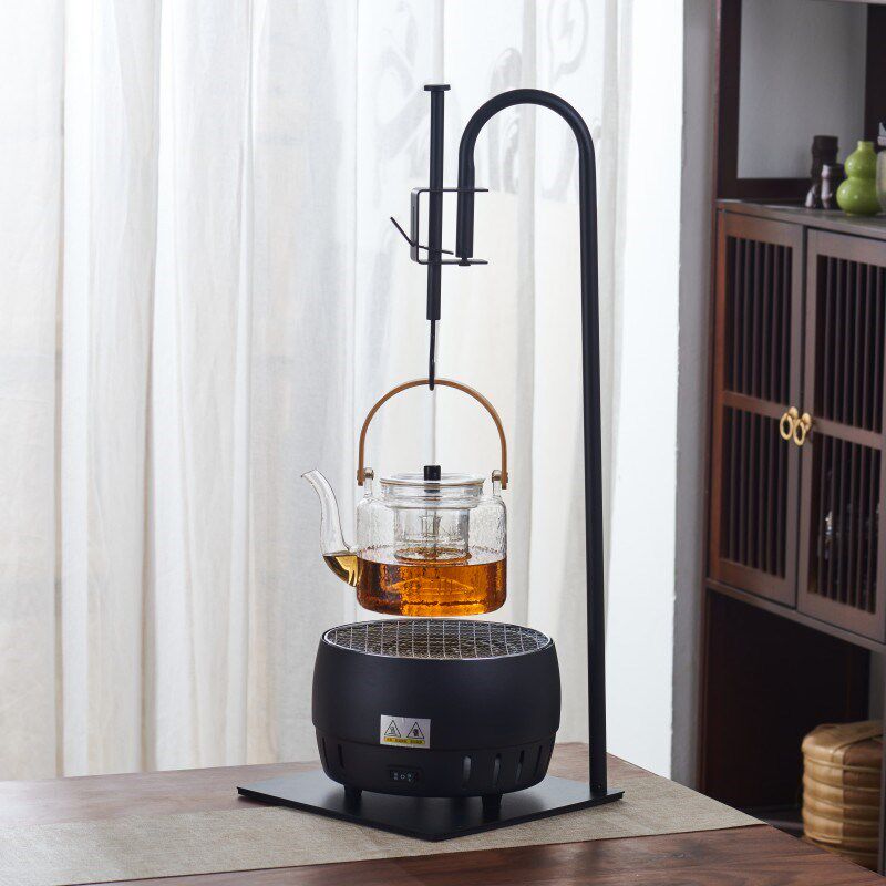 电烤炉家用烧烤架多功能小型圆形围炉煮茶电陶炉茶炉铁板烧煎烤炉