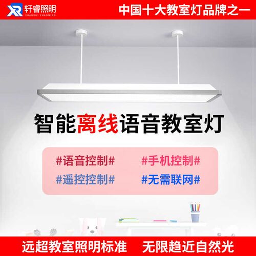 新国标儿童学习护眼灯全光谱智能离线语音教室灯防近视落地大路灯