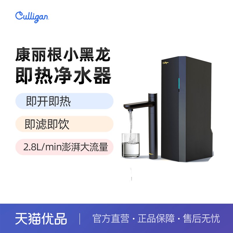 康丽根小黑龙RO反渗透净水器直饮家用厨下加热净热一体即热T2800