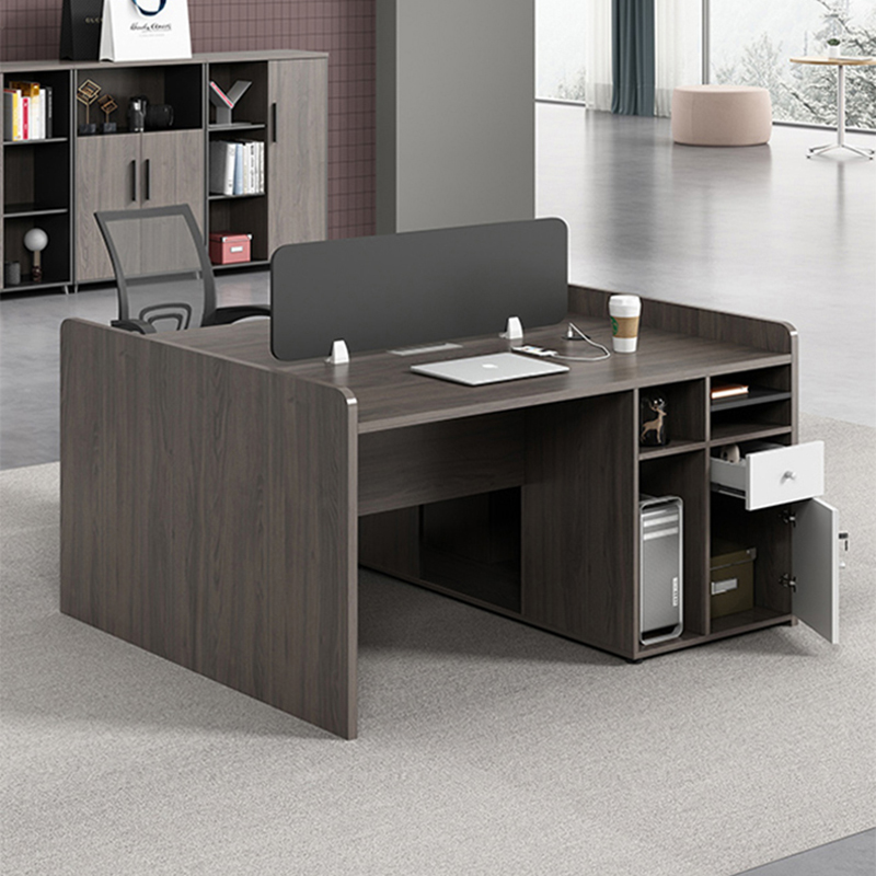 办公室职员办公桌椅四人位简约员工位卡座财务办公桌屏风卡位