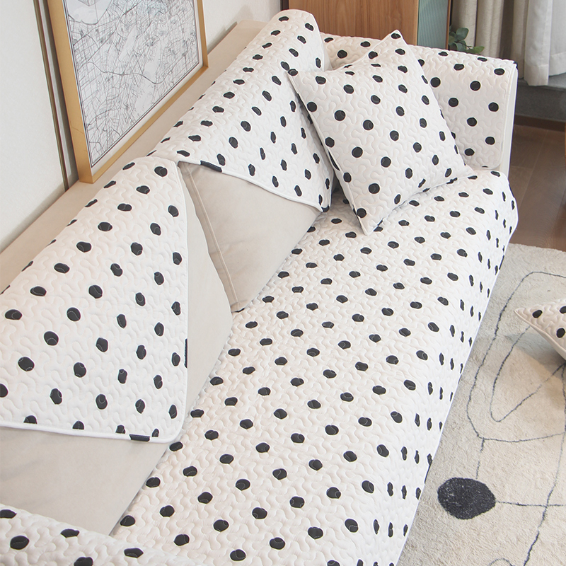 简约现代全棉沙发垫防滑四季通用坐垫全包盖布沙发套罩巾靠背定制