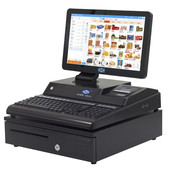 爱宝5200收银机一体机商场超市便利店零售文具收款 机电脑水果称重