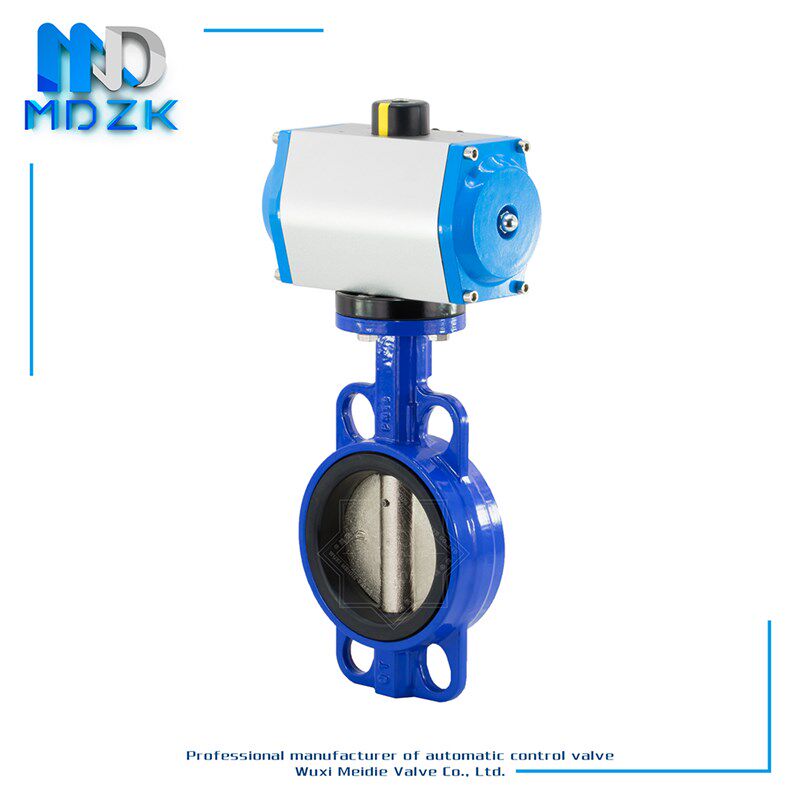 MDZK-GT-D71X-10/1Q气动软密封对夹蝶 门,30不锈钢板