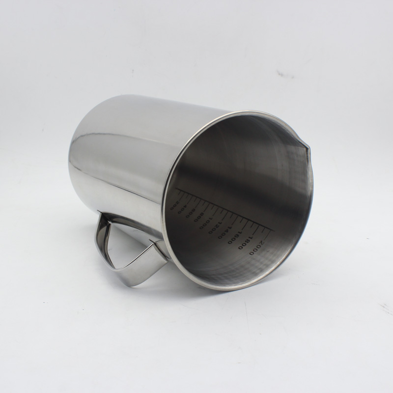 加厚30不锈钢量杯0ml1000奶茶咖啡量杯带刻度2L 拉花杯实验杯