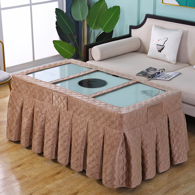 新款面绒烤火桌子罩长方形加厚电暖炉子罩冬季烤火被取暖桌布