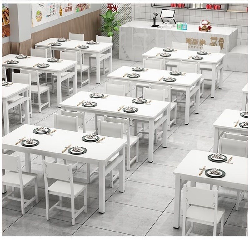 桌子餐饮商用家用餐桌长方形小吃食堂早快餐饭店专用桌椅人