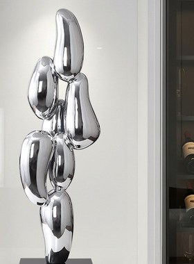 入口大厅摆件现代无障碍豪华高端修长高办公室客厅电视柜艺术家居