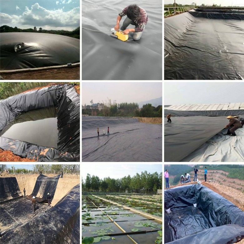 鱼塘防渗膜鱼塘膜土工膜防水w池塘防水布鱼池养殖鱼塘加厚黑防渗