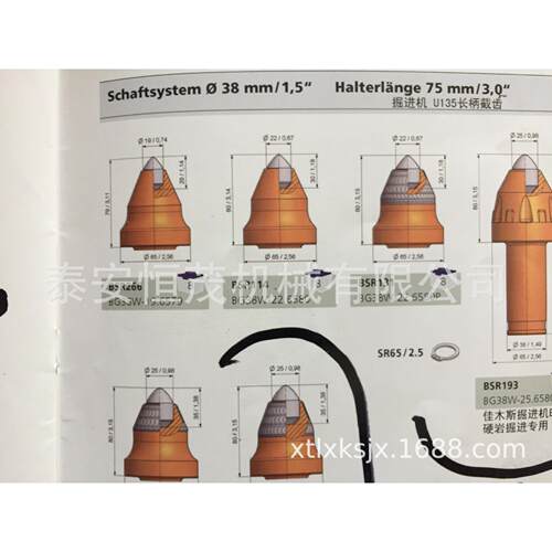 供应采煤机掘进机截齿U95U135必特克BSR288BSR200硬岩利器