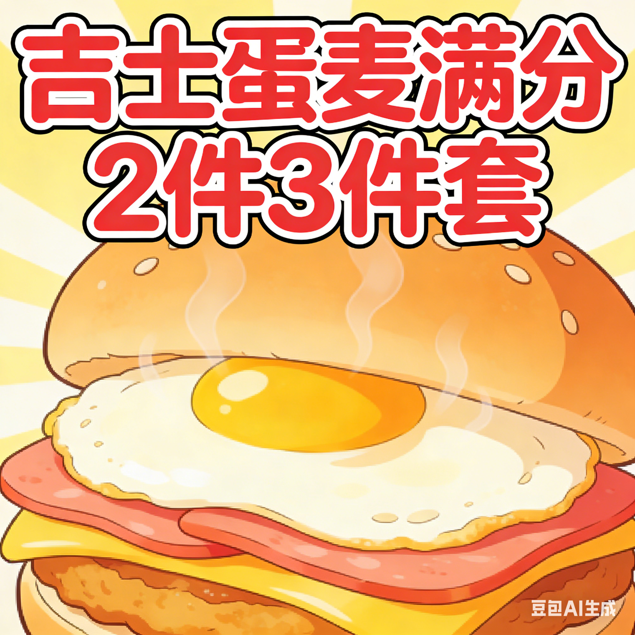 麦当劳【早餐两件三件套】吉士蛋麦满分薯饼油条咖啡豆浆优惠全国