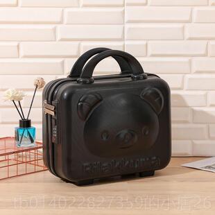 正品手提行化妆妆包女士小盒子1416英卡通可爱李动漫密码箱化轻寸