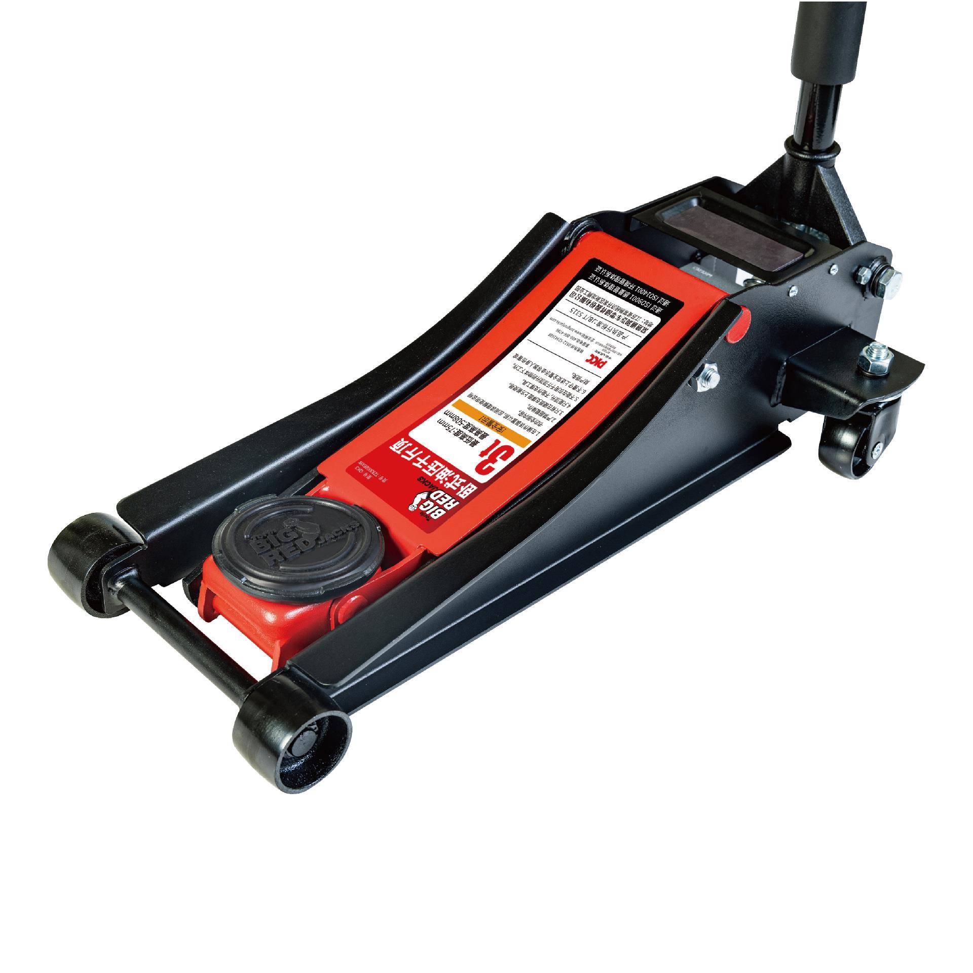 通润BIGRED手摇空载快速起升3吨汽修换胎超低位卧式油压千斤顶