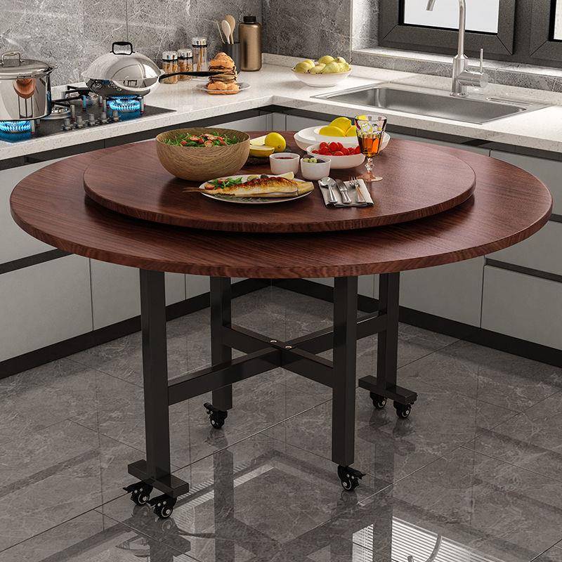 折叠桌可移动简易圆形桌子创意餐桌饭桌家用小户型农村折叠大圆桌