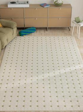 防水绿色黑石地毯客厅轻奢高级法式奶油风公寓复古硅藻丝2025新款