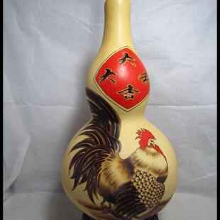 厂家供应工艺大中小葫芦雕刻烙画 大吉大利图案 地摊货源