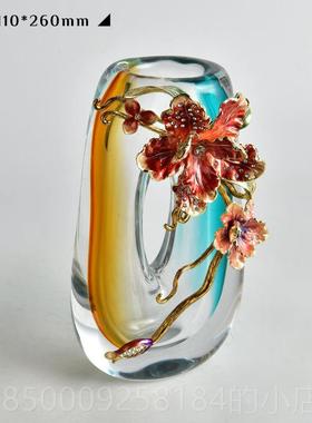 正品珐琅彩大室展鹰宏图铜老摆件领导品办公桌面装饰公司开业乔迁