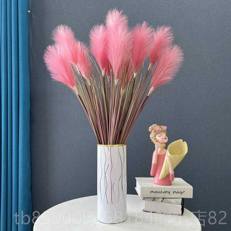 正品网红芦苇花仿真花庆面电桌视柜摆花束婚设居家装饰花绿植假花