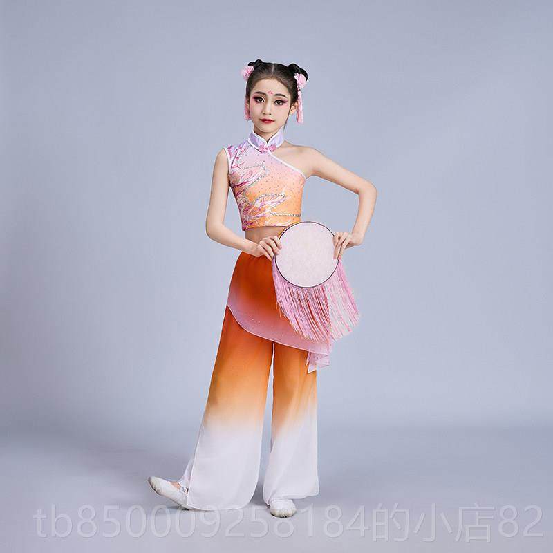 正品儿服童古典舞装、金钱月鼓、舞服装、春舞服装女元陵南纤云表