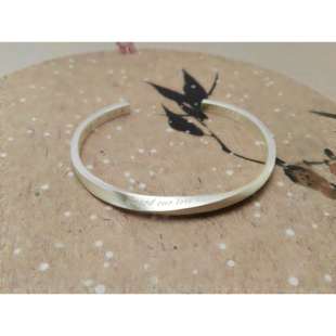 正品刻字999纯银乌人莫比男斯情侣手镯一对送女朋友闺蜜生日情节