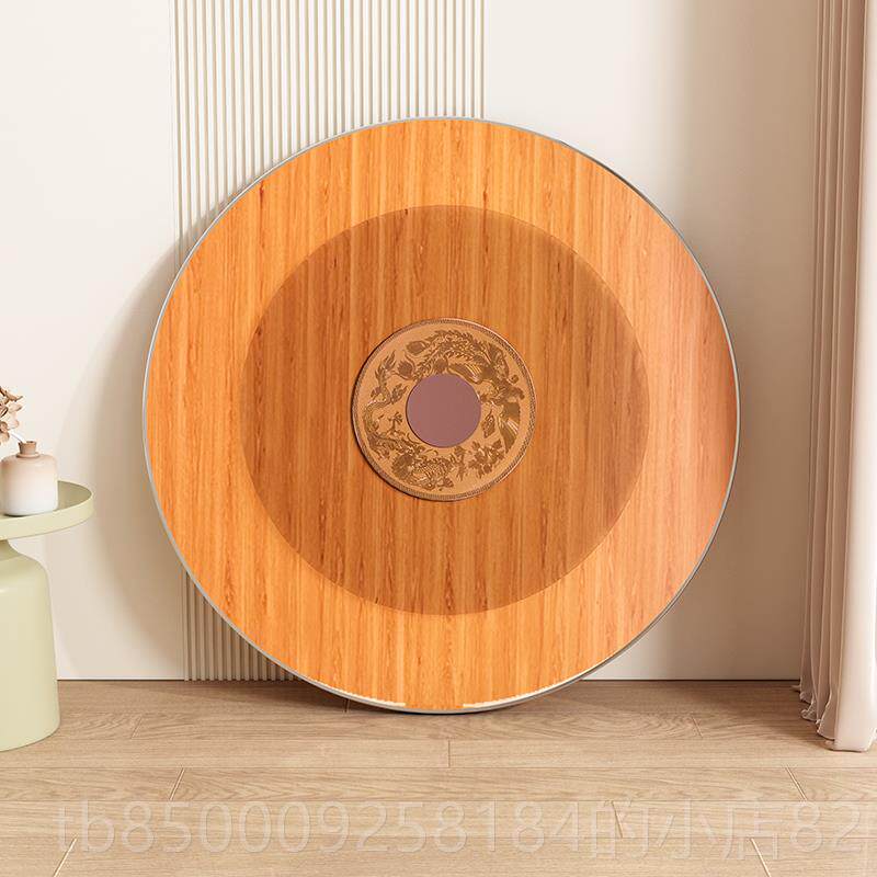 正品实木餐圆桌桌10人折叠桌架商组合转盘8人用餐面板桌饭店桌面