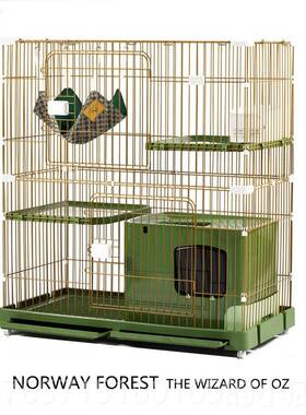 高档生摩登层活on挪威林猫笼子超大自由空间家用两双三层猫森别墅