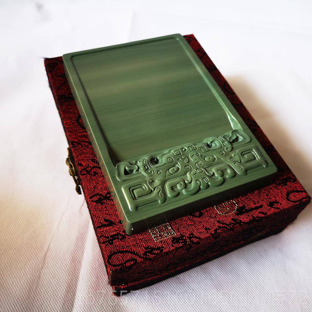 高档砚包台松花特砚饕餮砚端砚歙砚价邮画送墨初学抄经磨墨书法绘